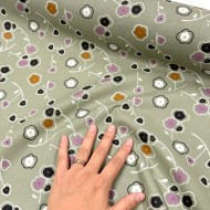 Tissu Coton imprimé Linie tilleul lilas