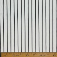 Tissu popeline de coton rayures blanc noir - Haute couture