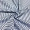 Tissu coton chambray rayures bleu - Haute couture Tissu coton chambray rayures bleu - Haute couture