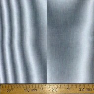 Tissu coton chambray rayures bleu - Haute couture Tissu coton chambray rayures bleu - Haute couture