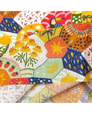 Tissu Coton imprimé Janeiro mosaïque tropicale multi-couleur