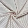 Tissu coton chambray rayures rose - Haute couture Tissu coton chambray rayures rose - Haute couture
