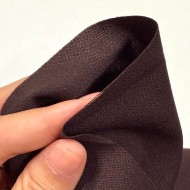 Tissu Laine polyester uni rouge brun - Haute couture