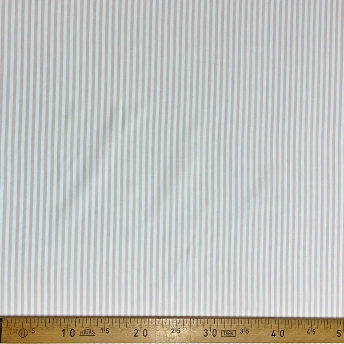 Tissu coton chambray rayures rose - Haute couture Tissu coton chambray rayures rose - Haute couture