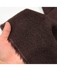 Tissu Laine bouclette marron foncé Tissu Laine bouclette marron foncé