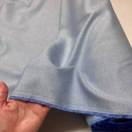 Tissu coton tissé double fil bleu uni - Haute couture Tissu coton tissé double fil bleu uni - Haute couture