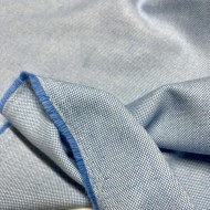 Tissu coton tissé double fil bleu uni - Haute couture Tissu coton tissé double fil bleu uni - Haute couture