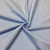 Tissu coton tissé double fil bleu uni - Haute couture