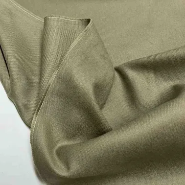 Tissu coton vert kaki uni - Haute couture