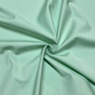 Tissu popeline de coton vert d'eau uni - Haute couture