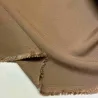Coupon 110x150 Tissu coton viscose marron uni - Haute couture