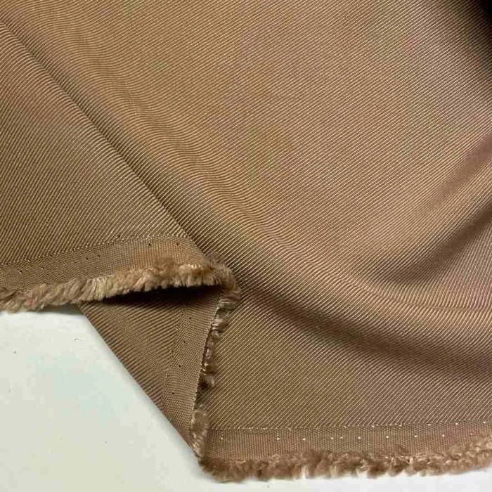 Coupon 110x150 Tissu coton viscose marron uni - Haute couture