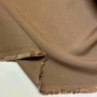 Coupon 110x150 Tissu coton viscose marron uni - Haute couture