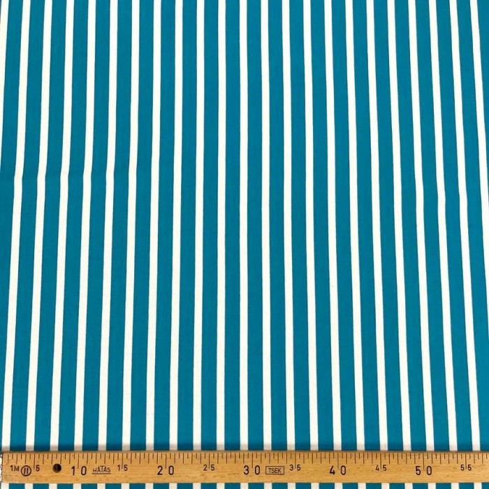 Tissu jersey coton à rayures bleu turquoise Tissu jersey coton à rayures bleu turquoise