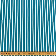 Tissu jersey coton à rayures bleu turquoise Tissu jersey coton à rayures bleu turquoise