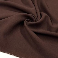 Tissu Laine marron uni moyen poids