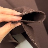 Tissu Laine marron uni moyen poids