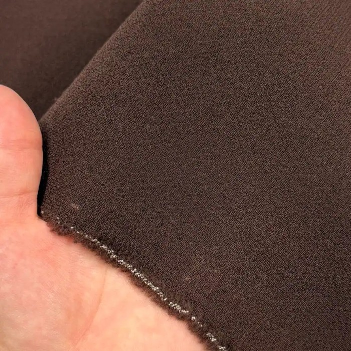 Tissu Laine marron uni moyen poids