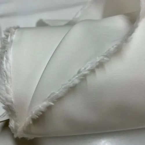 Tissu popeline de coton blanc uni - Haute couture