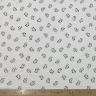 Tissu Double Gaze renard blanc
