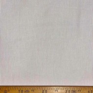 Tissu coton chambray petites rayures rose - Haute couture