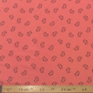 Tissu Double Gaze renard corail foncé