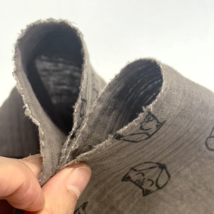 Tissu Double Gaze renard taupe