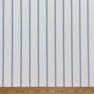 Tissu popeline de coton rayures bleu ciel blanc - Haute couture Tissu popeline de coton rayures bleu ciel blanc - Haute couture