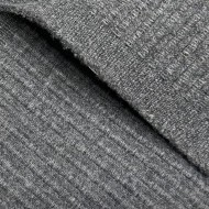 Tissu Laine côtelé gris - Haute couture